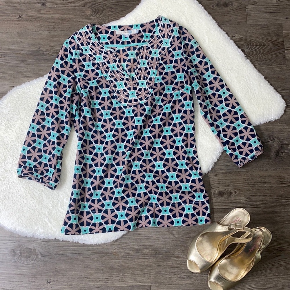 Boden Lightweight 3/4 Sleeve Cotton Tunic